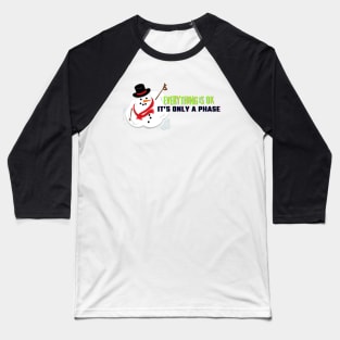 Melting Snowman Geeky Science Meme T-Shirt Baseball T-Shirt